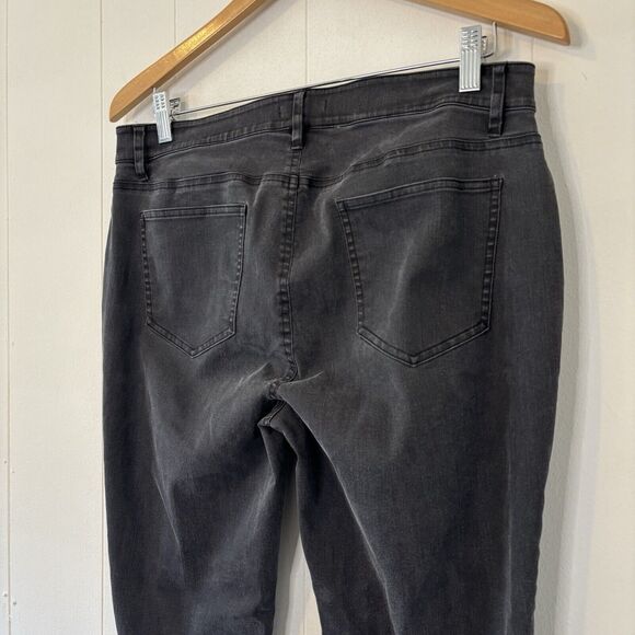 Eileen Fisher Jeans Women's 12 Petite Black Classic Denim Pants Organic Cotton - Picture 4 of 8